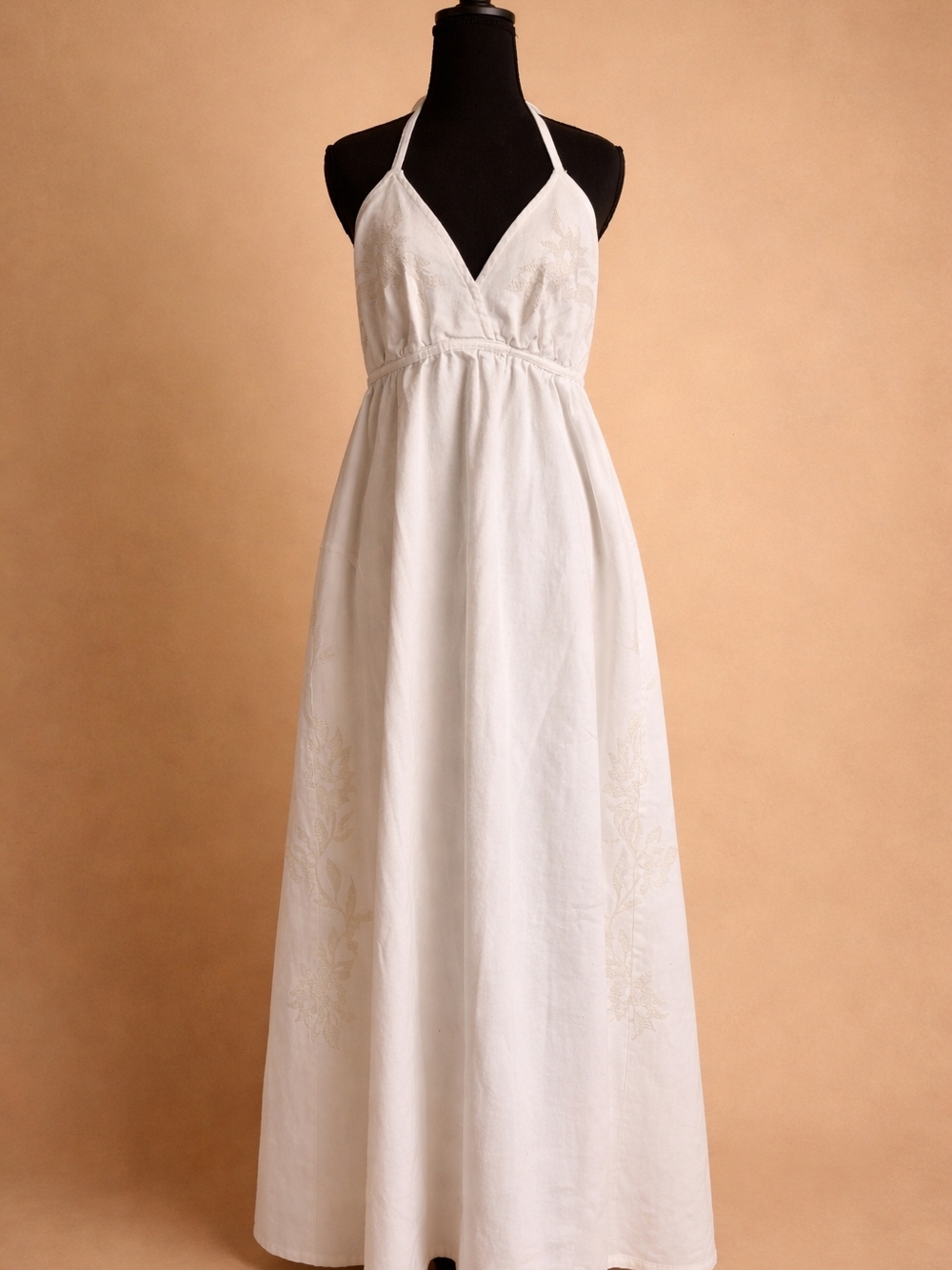Robert Rodriguez White Halter-Style Maxi Dress